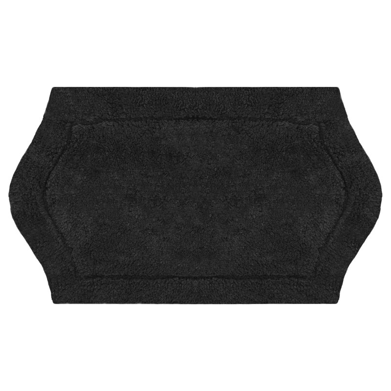 Morissette Bath Rug, 17" W x 24" L, Black