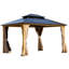 15 pi L 13 pi. D Pavillon de jardin en bois massif