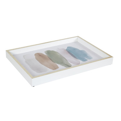 13"x19" Decorative Wood Ottoman/Coffee Table Tray featuring 'Natural Swatches'