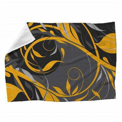 Jeté en peluche floral tendance