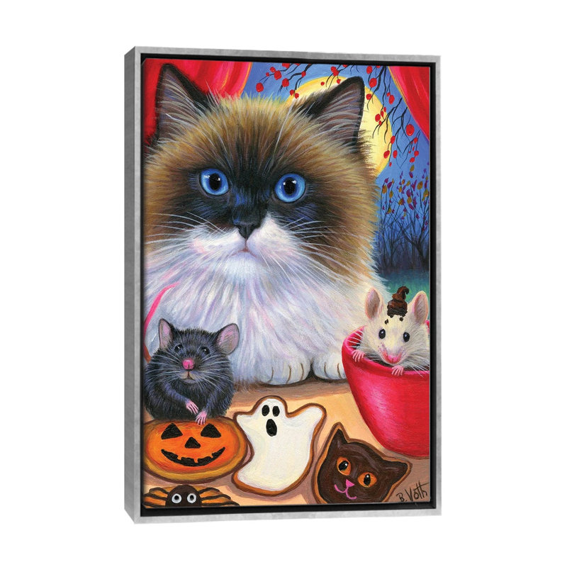 Halloween Cookies - reproduction d'art murale - toile encadrée, Argent argent, Impression encadrée sans passe-partout