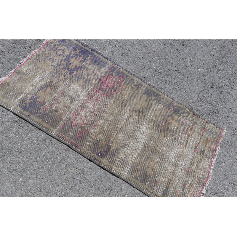 Tapis de couloir turc rétro tissé à la main avec un design bohémien idéal pour les couloirs et les petits espaces rehaussant la décoration intérieure unique