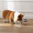 Keaton Modern Lucite Rectangular Elevated Pet Feeder with 2-Stainless Steel Bowls-99366360-99366361