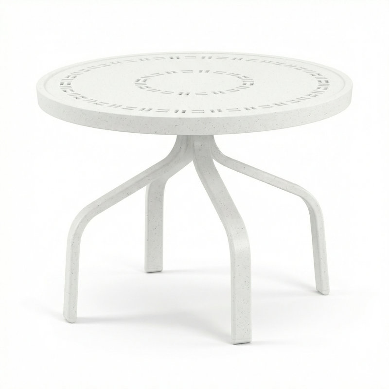 Table d'appoint ronde 18 po, Blanc rivière