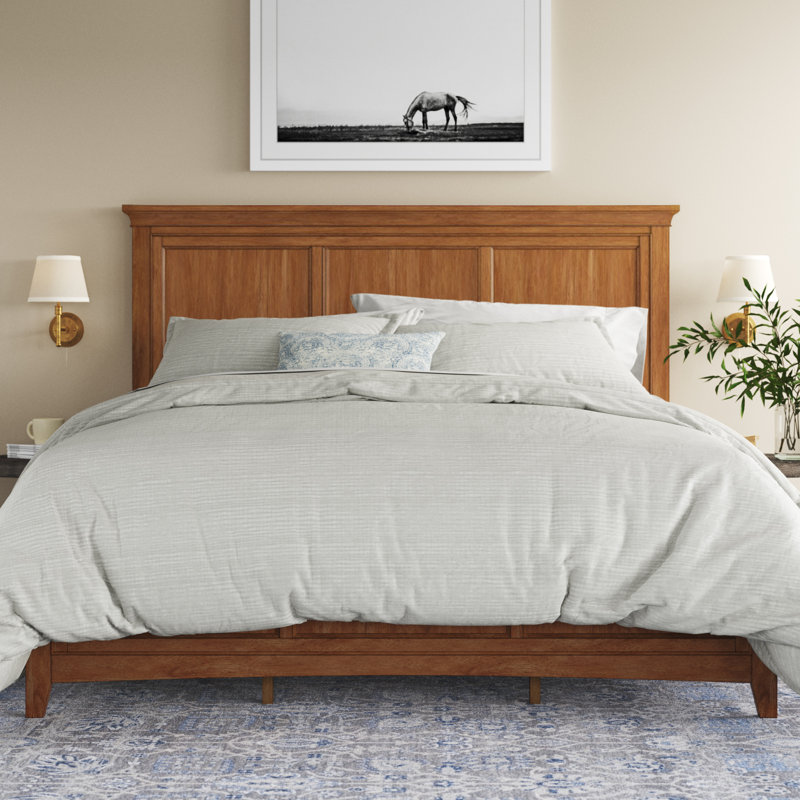 Melfa Platform Bed, Berry Red, King