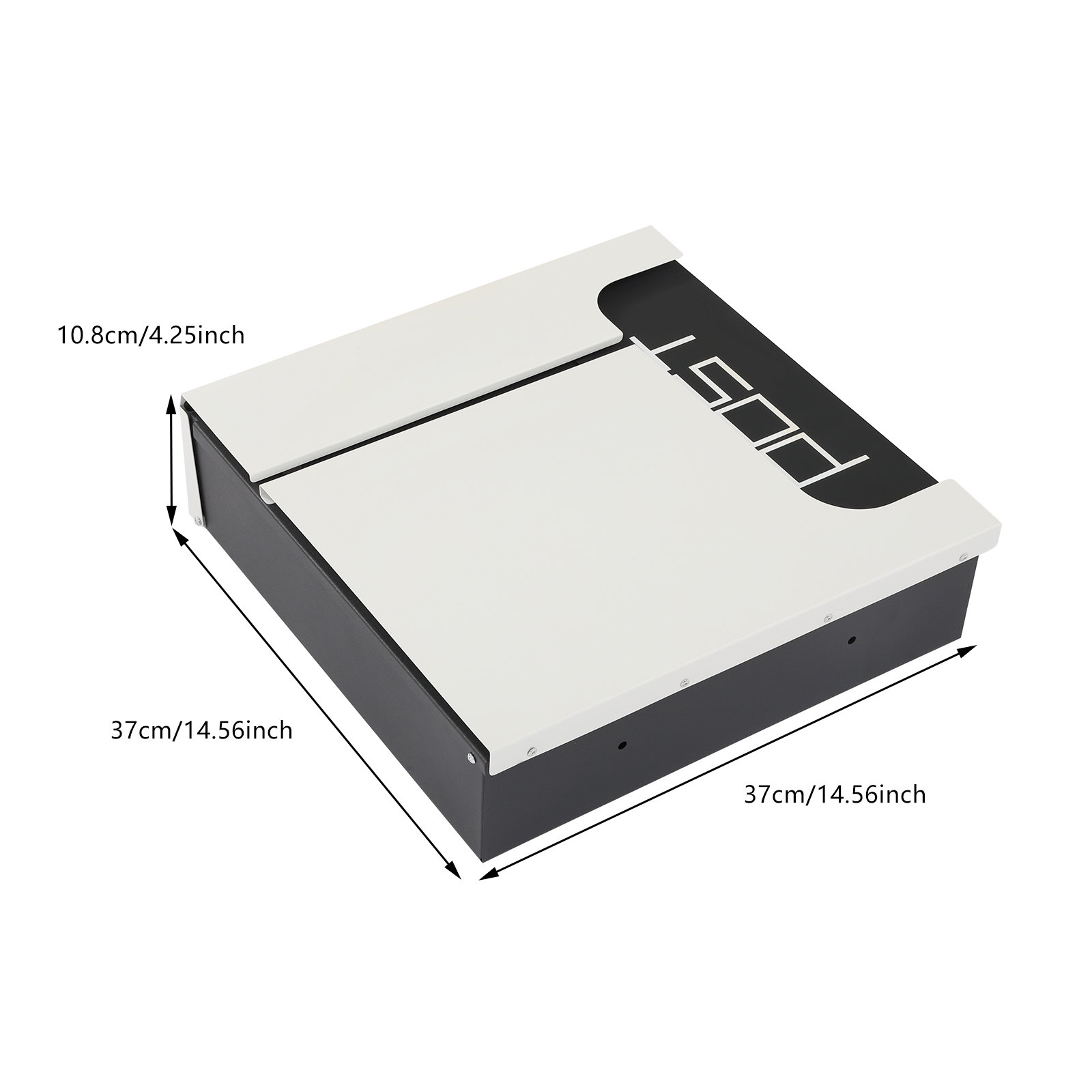 OUKANING Outdoor Wall Mount Lockable Letters Mailbox Stainless Steel ...