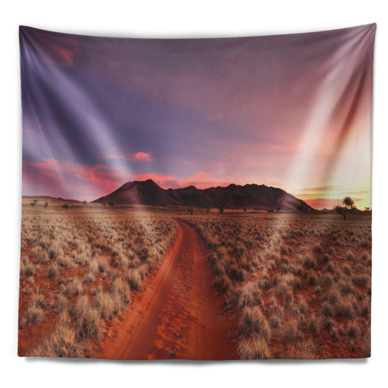Tapisserie Red Pathway in Desert, H 50 po x l 60 po