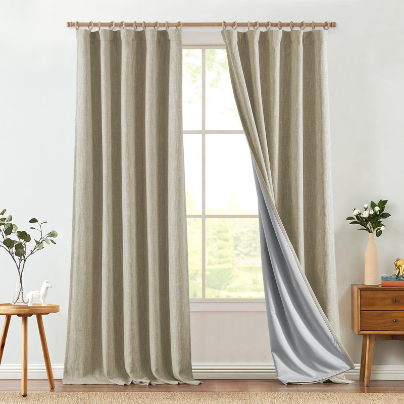 Paire de rideaux obscurcissant avec passe-tringle, L 50 po x L 63 po