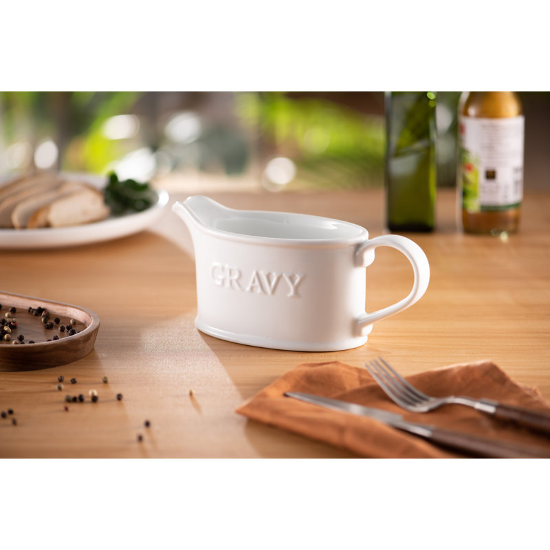 Saucière en céramique Kook, 18 oz, blanc, 18 oz
