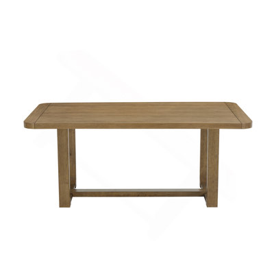 Parker Dining Table, Trestle Base, Light Oak