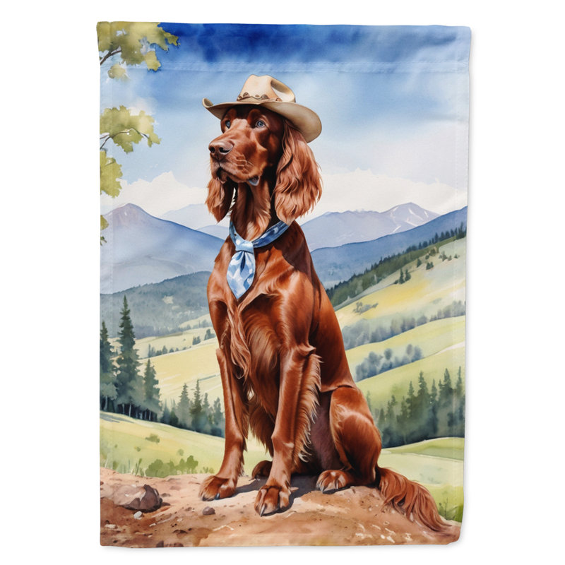 Drapeau Cowboy Welcome Garden, Setter irlandais