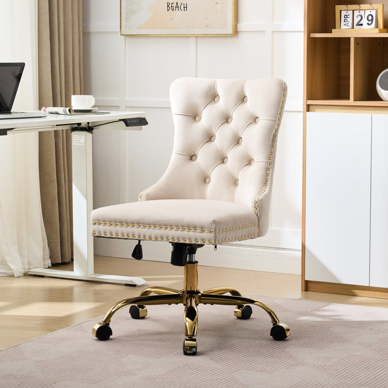 Fauteuil de bureau en velours American Style