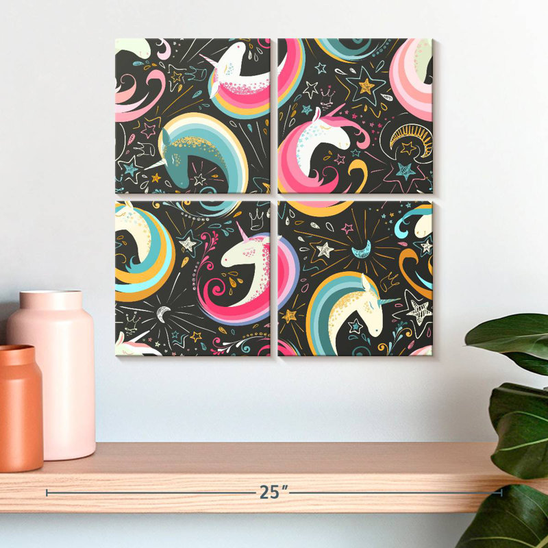Motif de licorne Ashelle, H 18 po x l 18 po