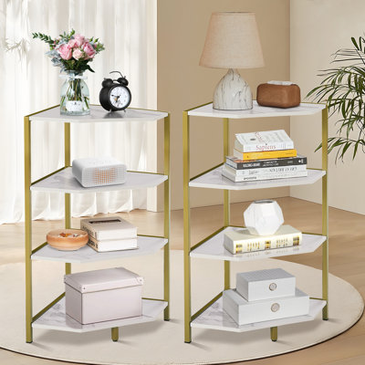 Kempst 31'' Tall Corner Bookcase Set