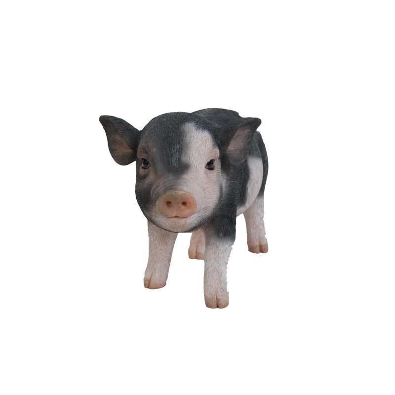 Statue porc pour bébé debout, Marron foncé