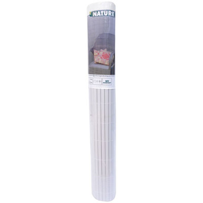 Nature Double Sided Garden Screen PVC 1 x 3m White