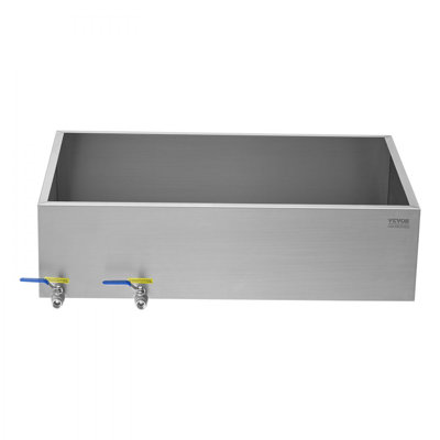 Maple Syrup Evaporator Pan 304 Stainless Steel with 2 Valves Home Outdoor