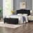 Meshell Linen Blend Upholstered Storage Bench-1321567798