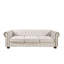 Canapé Chesterfield en tissu beige (beige)