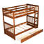 Lit superposé Twintwin en noyer avec échelles et rangement - Pièce de chambre à coucher élégante et pratique