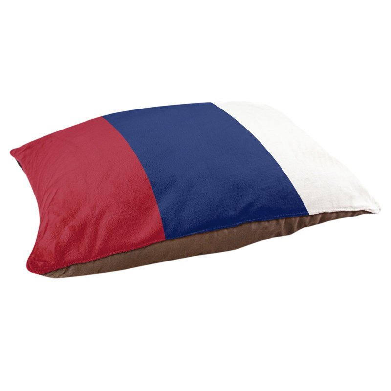 Coussin d'intérieur New York, Petit (l 28 po x P 18 po x H 6 po), Blanc / Rouge / Bleu