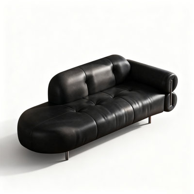 Italian-Style Solid Wood Chaise Longue