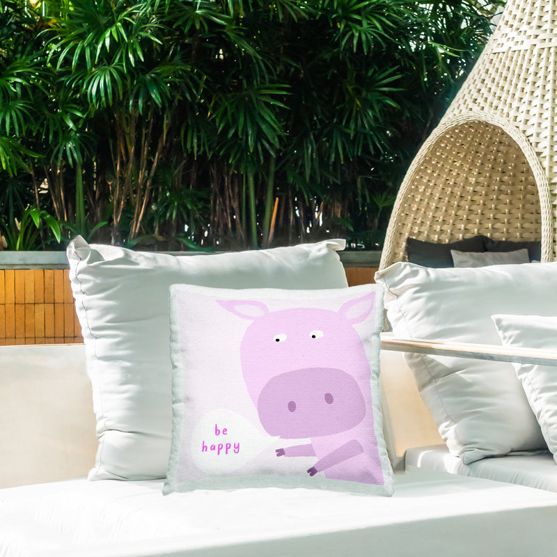 Coussin d'extérieur Be A Friend Birds, imprimé par Carla Daly