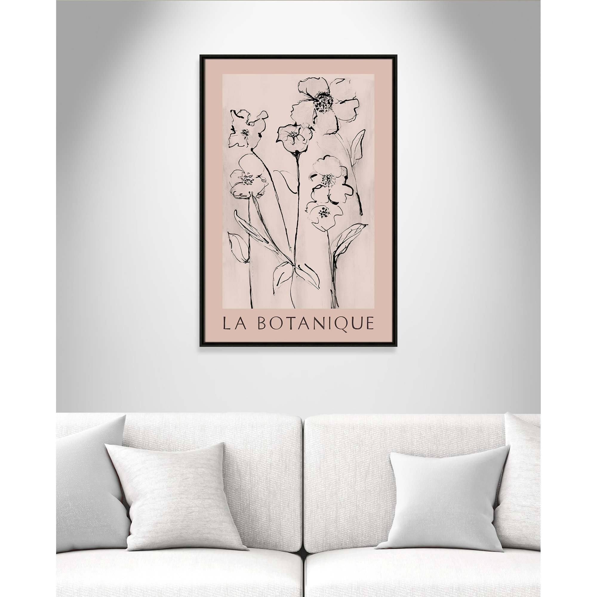 Botanical Poster Collection " La Botanique " by Susan Jill, 37.5" H x 25.5" W x 2" D, No, Espresso Floater Frame