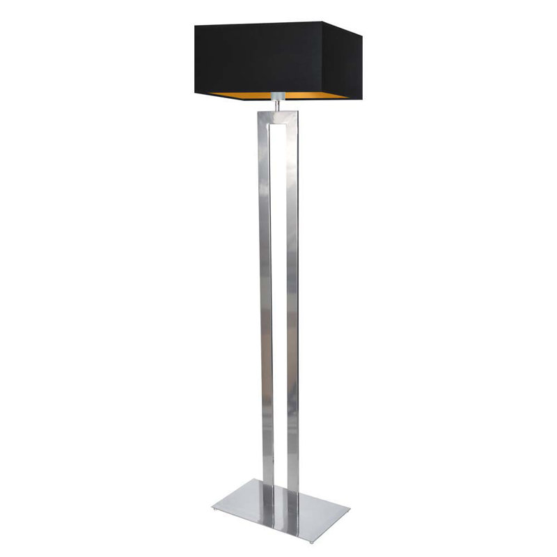 Salguero 161cm Traditional Floor Lamp, Silver, Black