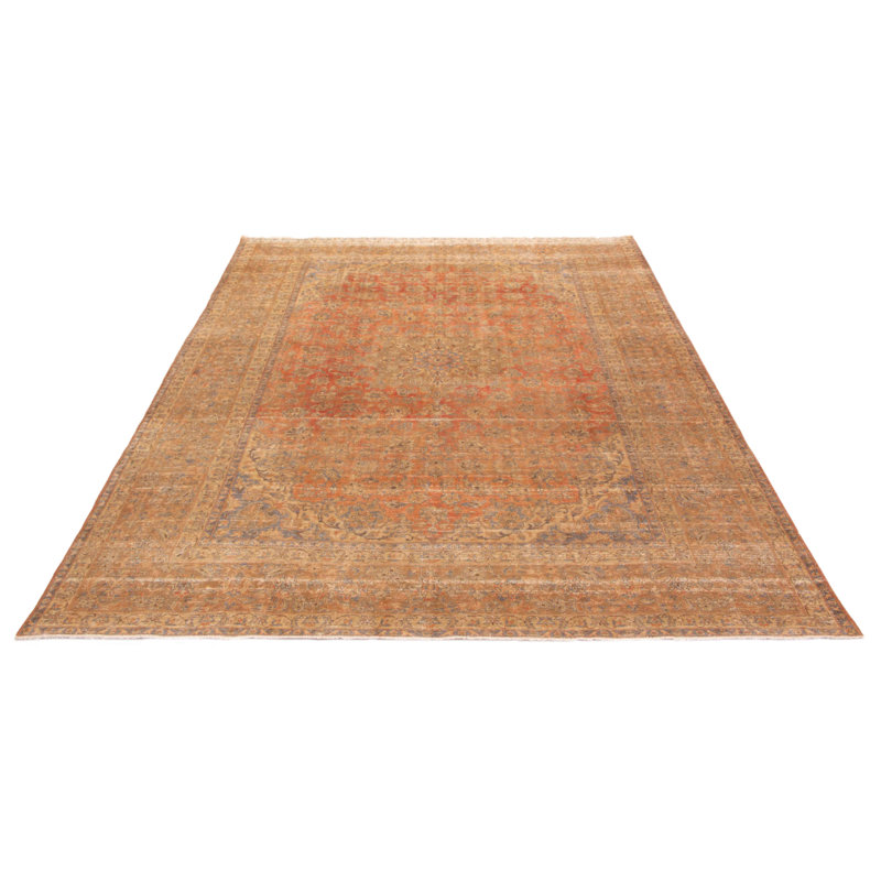 Tapis rouge unique de conception unique 9 pi 9 po x 12 pi 11 po Antalya