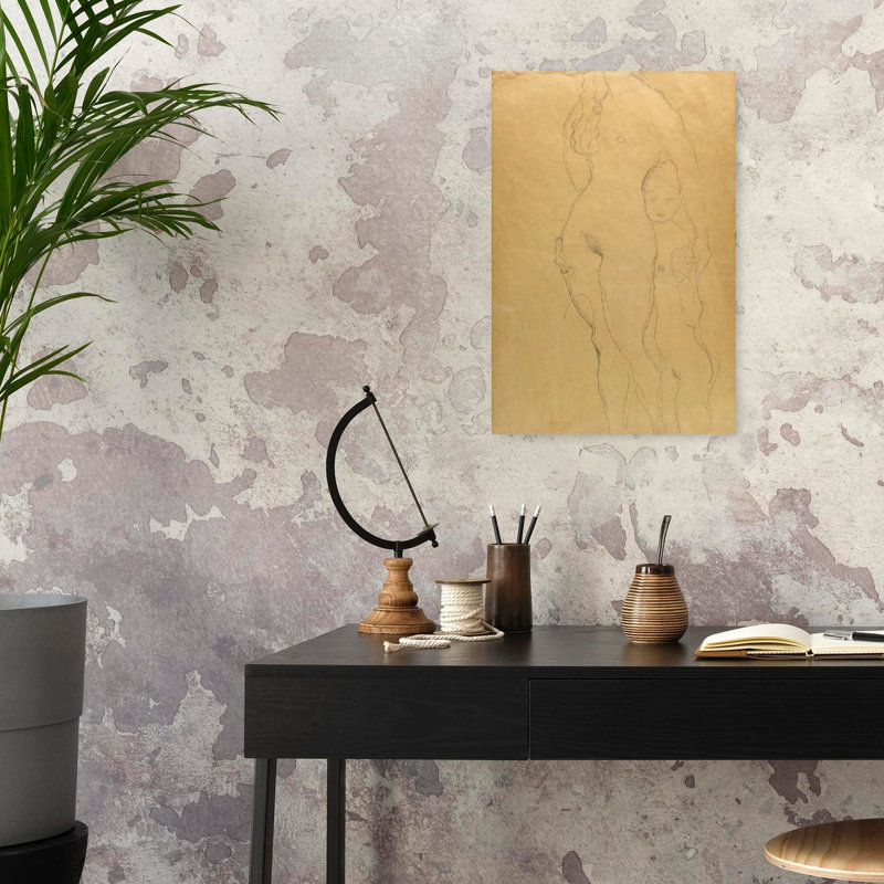 Mother And Daughter Abstract Contemporary Wall Art Print, 60.96cm H x 40.64cm W