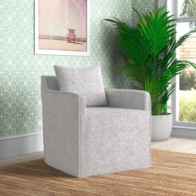 Fauteuil pivotant gris Akinola