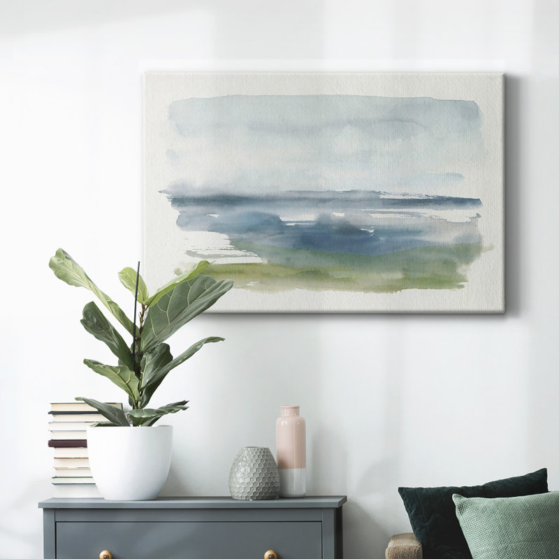 Coastline Splash IV-Gallery Wrapped Canvas, 18" H x 27" W