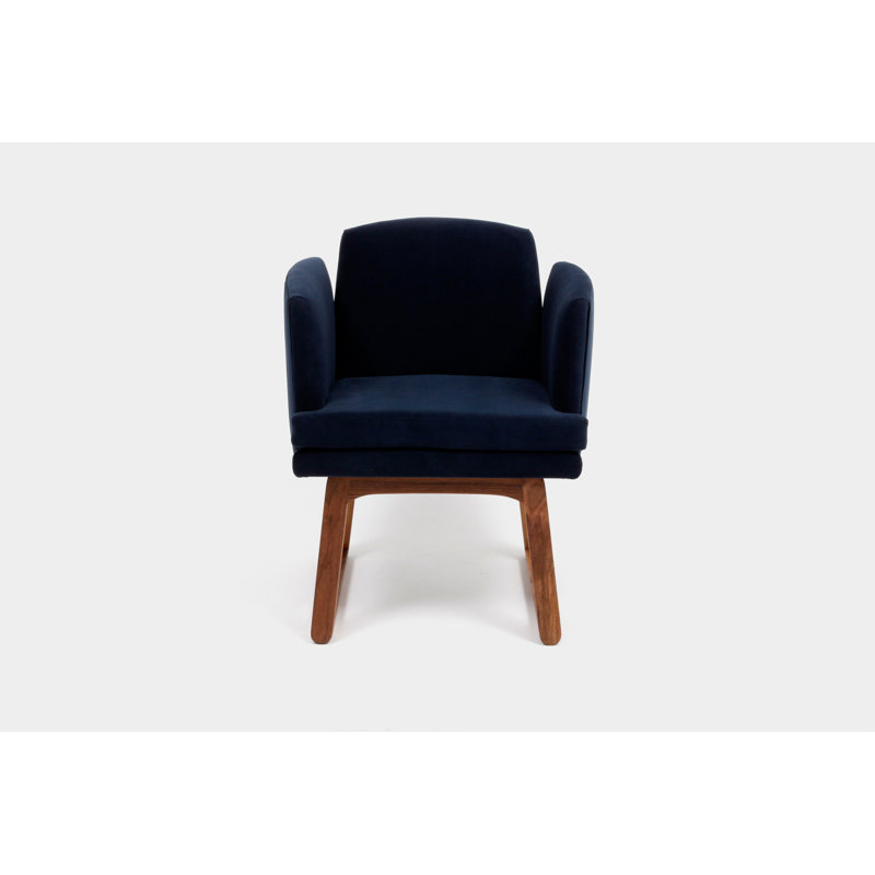 Allison Upholstered Arm Chair, Deep Blue