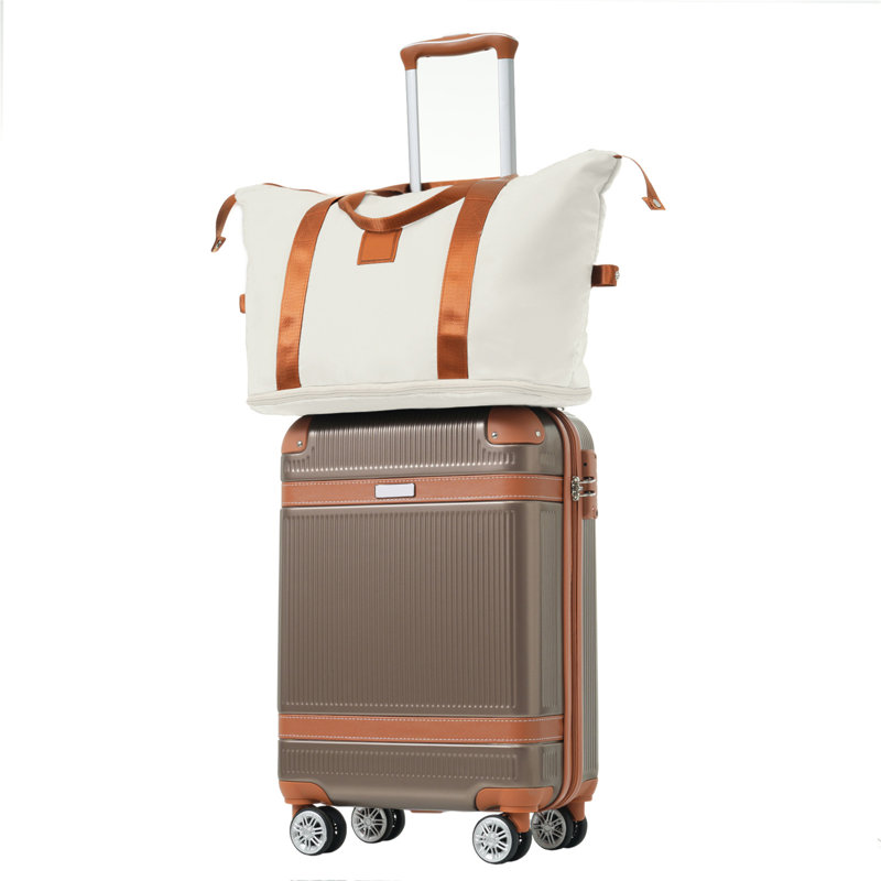 Ensemble de valises Hardshell 3 pièces, valise de cabine 20 pouces avec roulettes pivotantes, verrou TSA, ABS léger et durable pour les voyages d'affaires