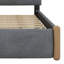 Lit plateforme tapissier avec pieds et gigogne en bois-523672015-523672000