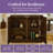 Pensa Narrow V-Shape Fluted Storage Cabinet Solid Wood Buffet Sideboard For Kitchen Coffee Bar Entryway Hallway-1810915556