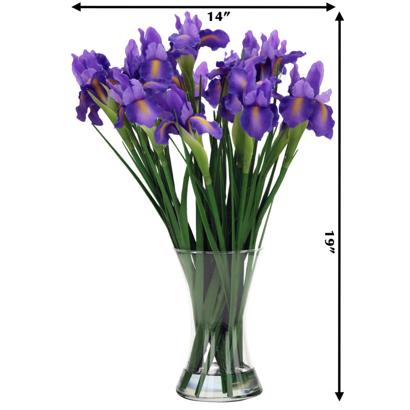 Vase Of Iris - 19 Inches