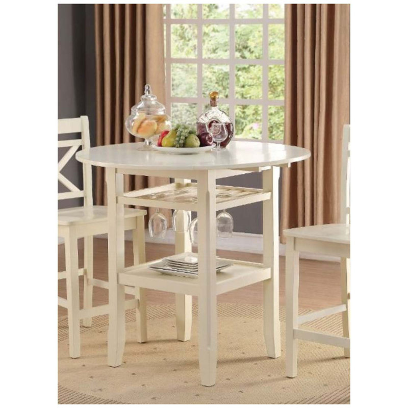 Table à hauteur de comptoir crème