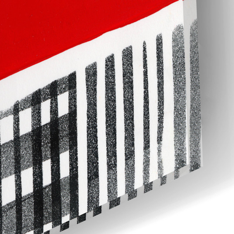 «Red Interrupted II» par Regina Moore, H 16 po x l 12 po x P 0,13 po