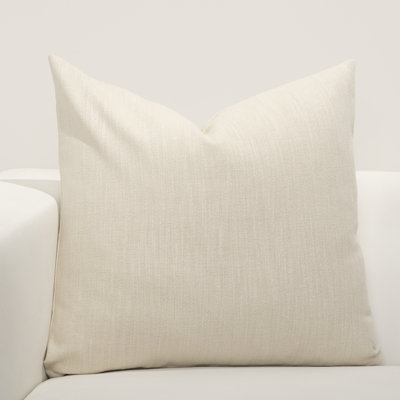 Lumiere Cream Lustrous Throw Pillow