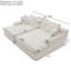 Canapé-lit modulaire surdimensionné de 102 pouces Boneless, sans assemblage requis, tissu en velours côtelé moelleux, confort et style ultimes-2020123582-2020123577-2020123578