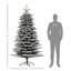 Arbre de Noël artificiel à charnière enneigé 6,5 / 7,5 pi avec lumières DEL