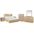 Headen Queen Panel Bed 2 Nightstands Double Drawer Dresser With Portrait Mirror And Drawer Chest