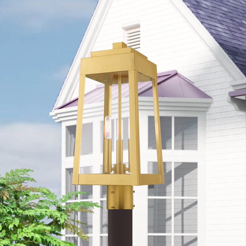 Antionetta Lantern Head, 20.37" H x 8.25" W x 8.25" D, Satin Brass