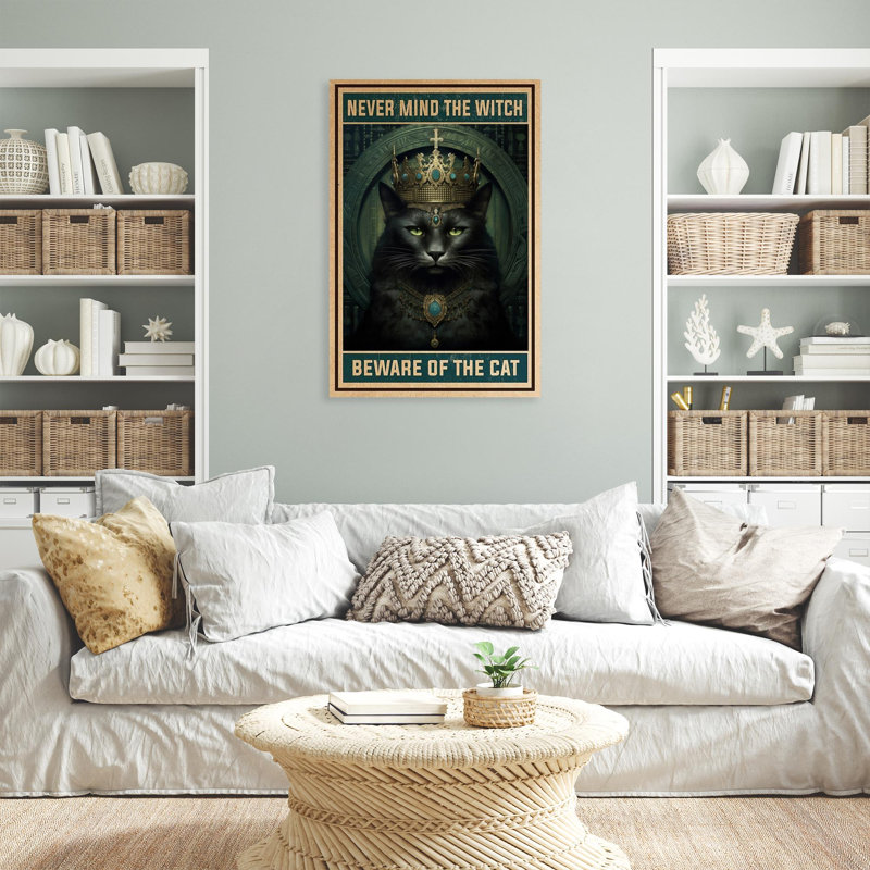 «Beware Of The Cat On Canvas», impression, H 36 po x l 24 po x P 1,25 po