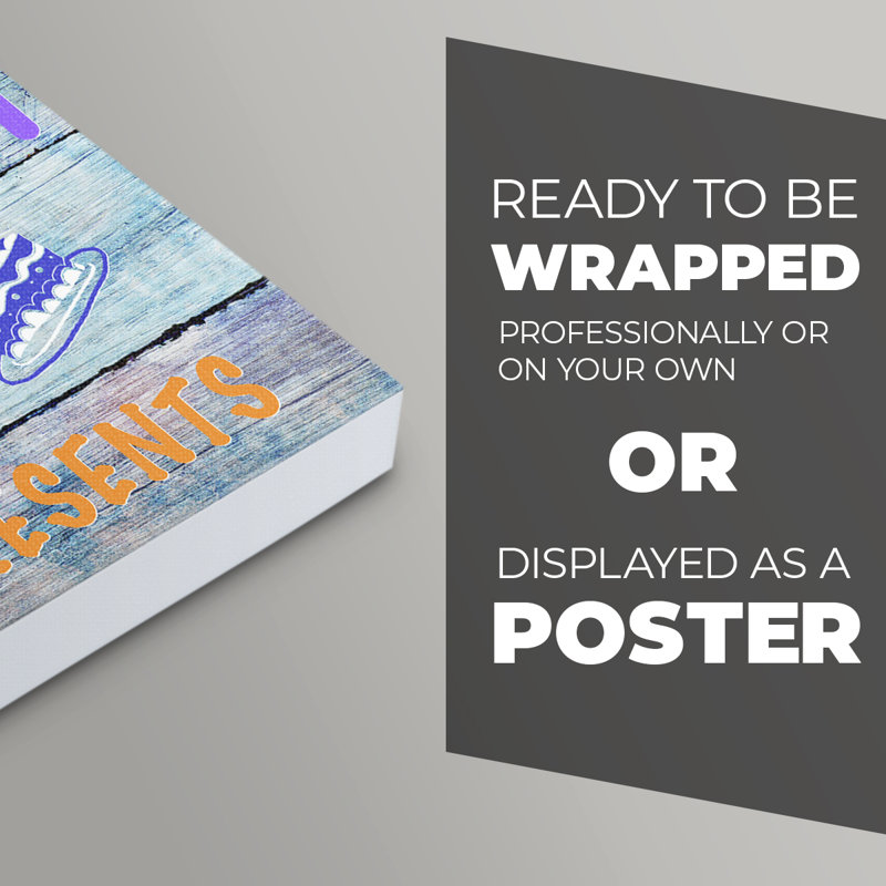 Birthday Rules - Impression sur toile seulement - NON-CADRE, H 12 po x l 8 po