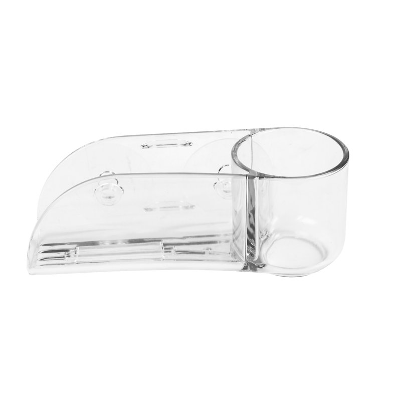 Spectrum Royo Clear Suction Cup Sponge and Brush Holder for Kitchen Sink, Clear