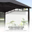 Pavillon de jardin 10 'X, toit géométrique, acier toutes saisons, auvent gris