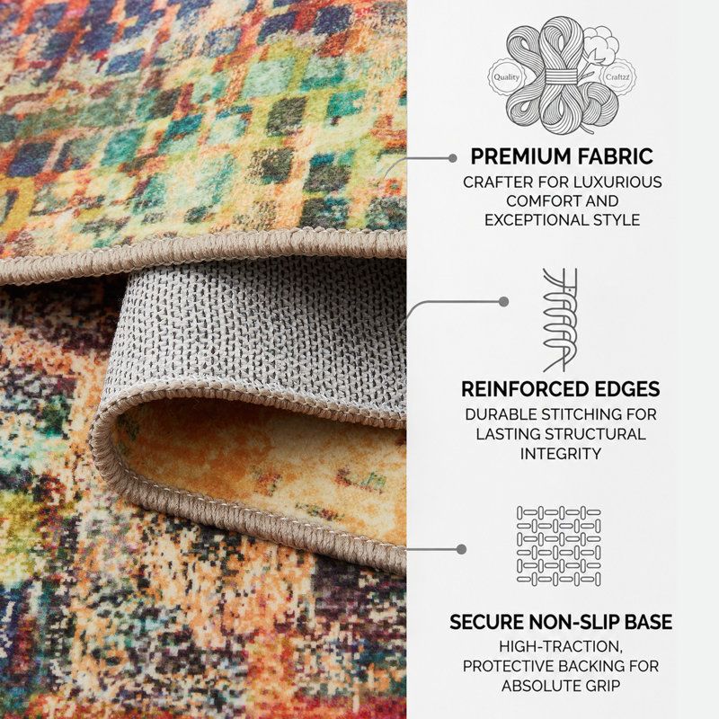 Cashmere Machine Tufted Area Rug ( Low-Pile Traditional), Rectangle 60 x 110 cm
